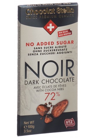 Chocolat Stella Cioccolato Noir 72% 100g