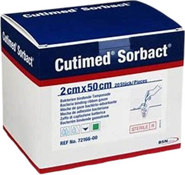 CUTIMED Sorbact Tamponade 2x50cm st (n) 20 Stück