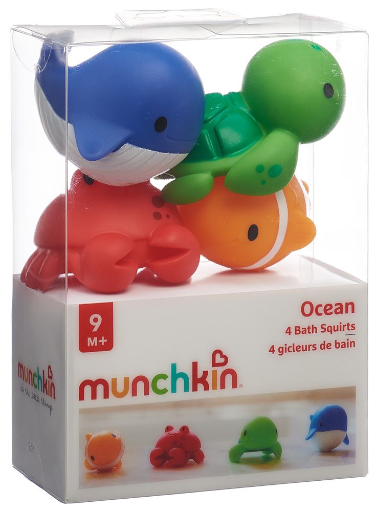 MUNCHKIN animali da bagno per il bagno 9M+ Oceano 4 pezzi