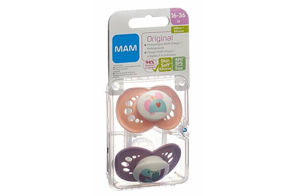 MAM Original Nuggi Silicone 16-36 mesi Bambina 2 pezzi