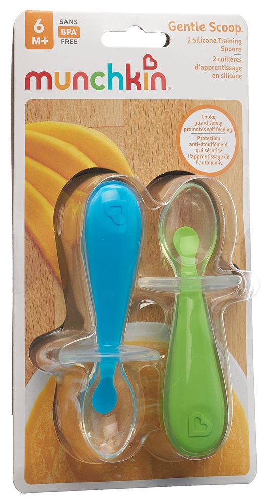 Cucchiaio da allenamento in silicone MUNCHKIN Gent Scoop 2 pezzi