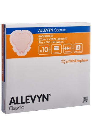 ALLEVYN ADH SACRUM medicazione per ferite 22x22cm 10 pz.