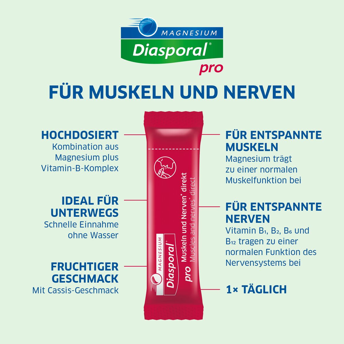Magnesio Diasporale Pro M+N Direct 30 bastoncini 