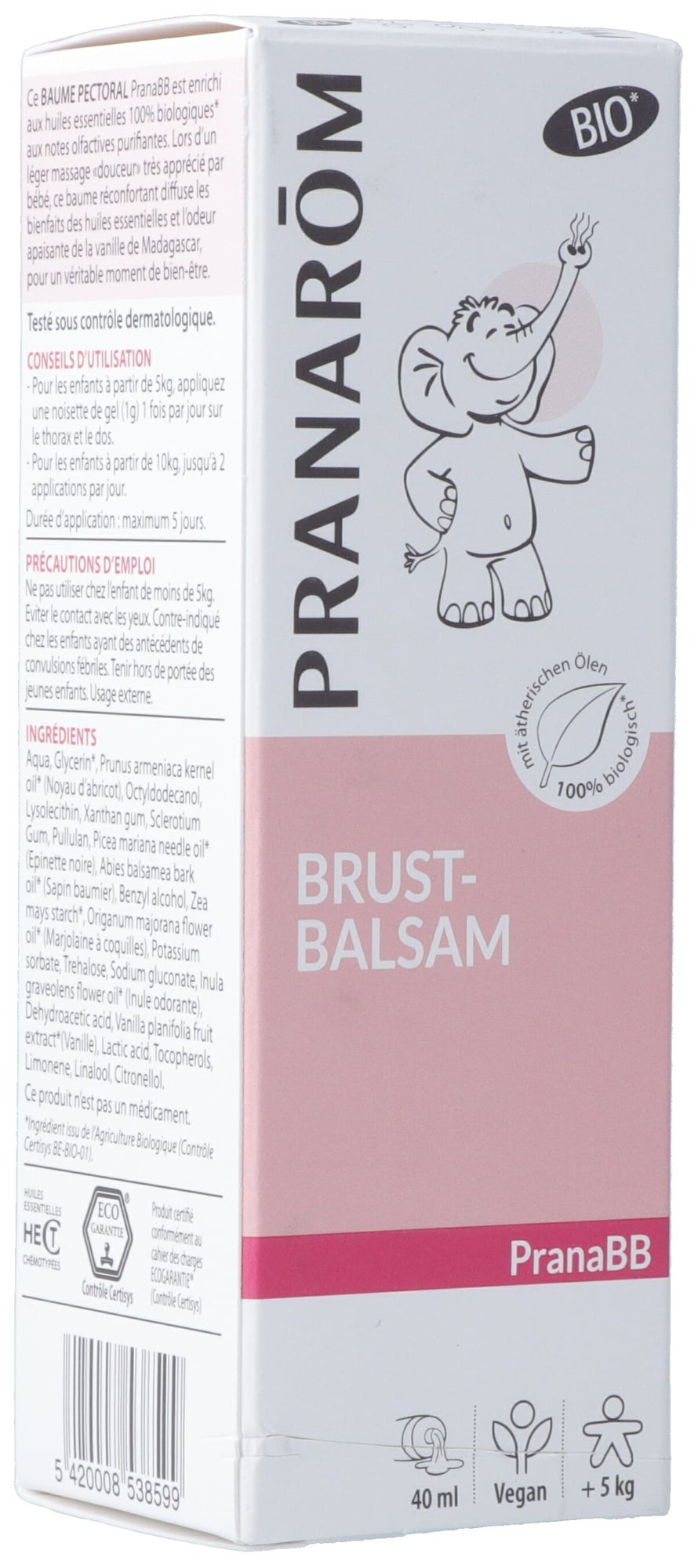 PRANAROM PranaBB Balsamo Seno Eco Biologico 40ml