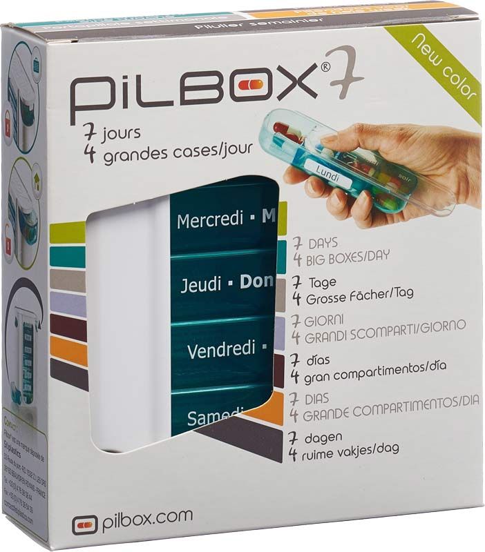 Pilbox 7 dispensatore di farmaci 7 giorni italiano