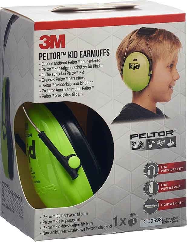 Cuffie auricolari 3M Peltor bambino verde neon