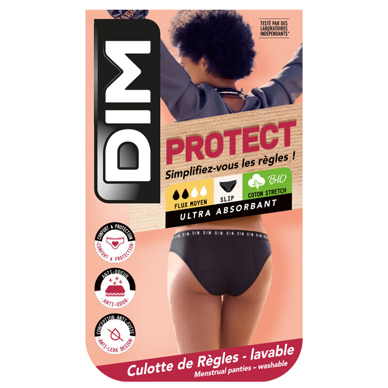 DIM Slip Logo Medium 36-38 nero