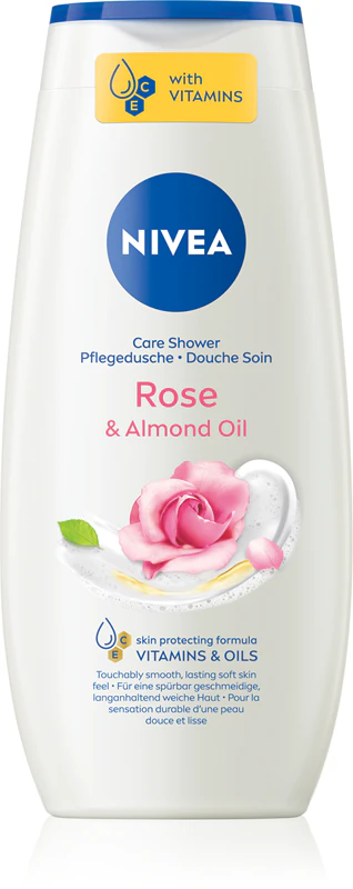 Nivea Care Shower Rose&Almond Oil Fl 250 ml