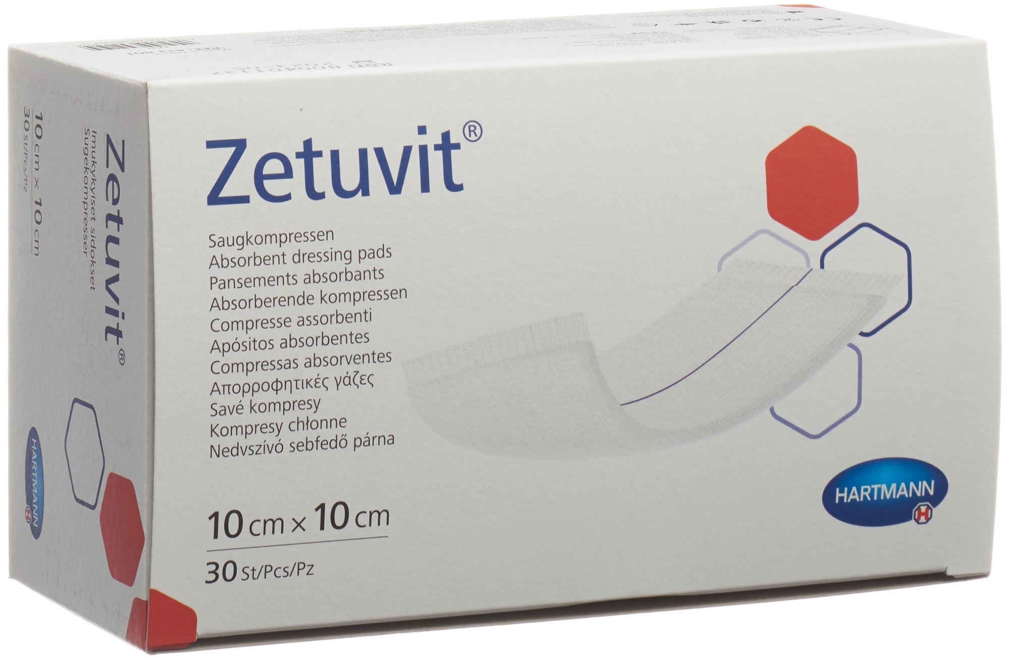 Zetuvit benda assorbente 10x10cm 30 pezzi