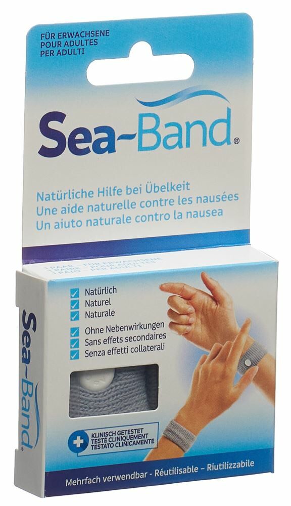 Sea-Band fascia di agopressione per adulti grigio 1 paio