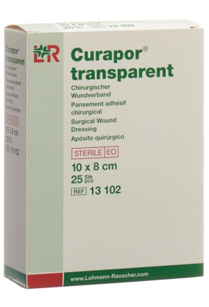 Medicazione per ferite Curapor 8x10cm trasparente 25 Btl