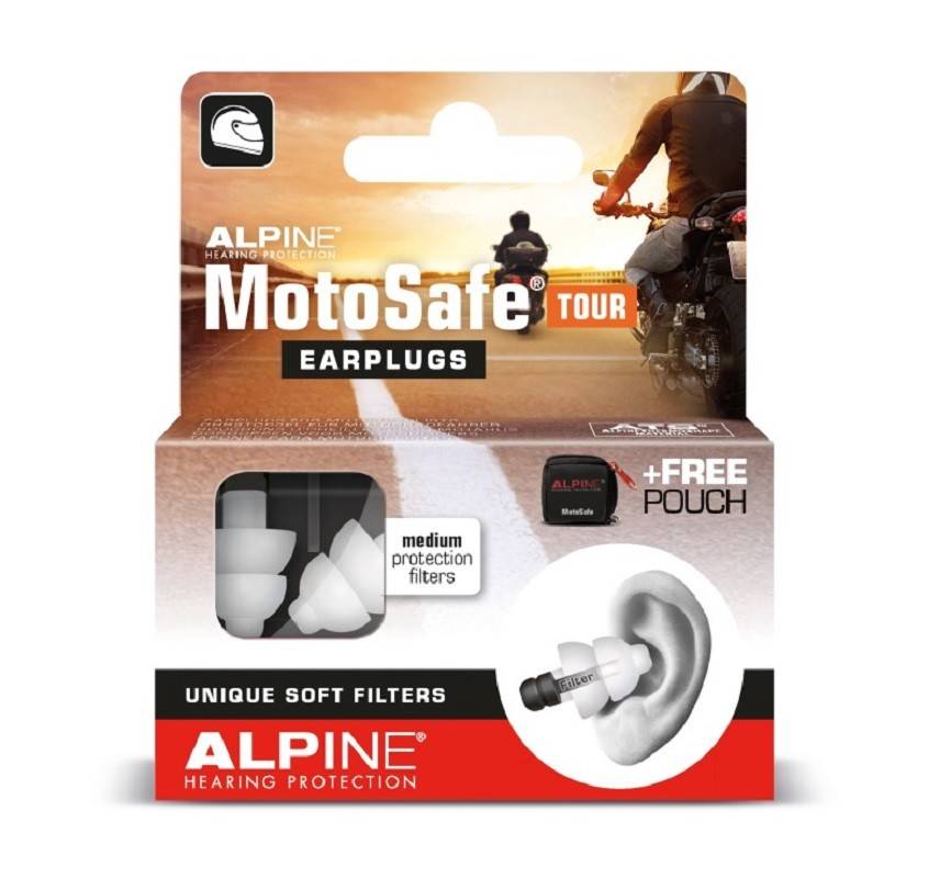 Tappi auricolari ALPINE MotoSafe Tour con foro euro