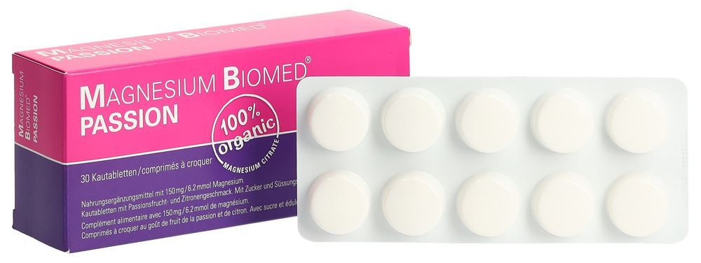 Magnesio Biomed compresse masticabili Passion 30 pezzi