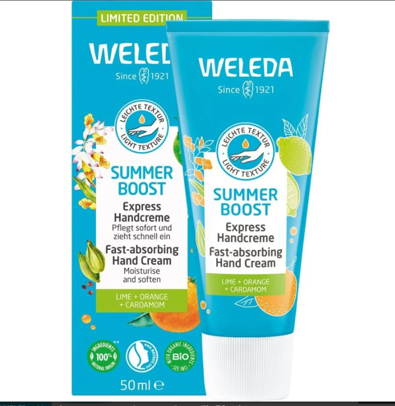 WELEDA Crema mani express Summer Boost Tb 50ml