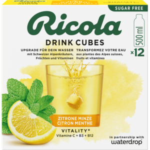 Ricola Drink Cubes Limone Menta senza zucchero 26,4g