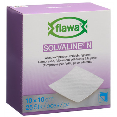 Flawa Solvaline N compresse 10x10cm sterili 25 pezzi