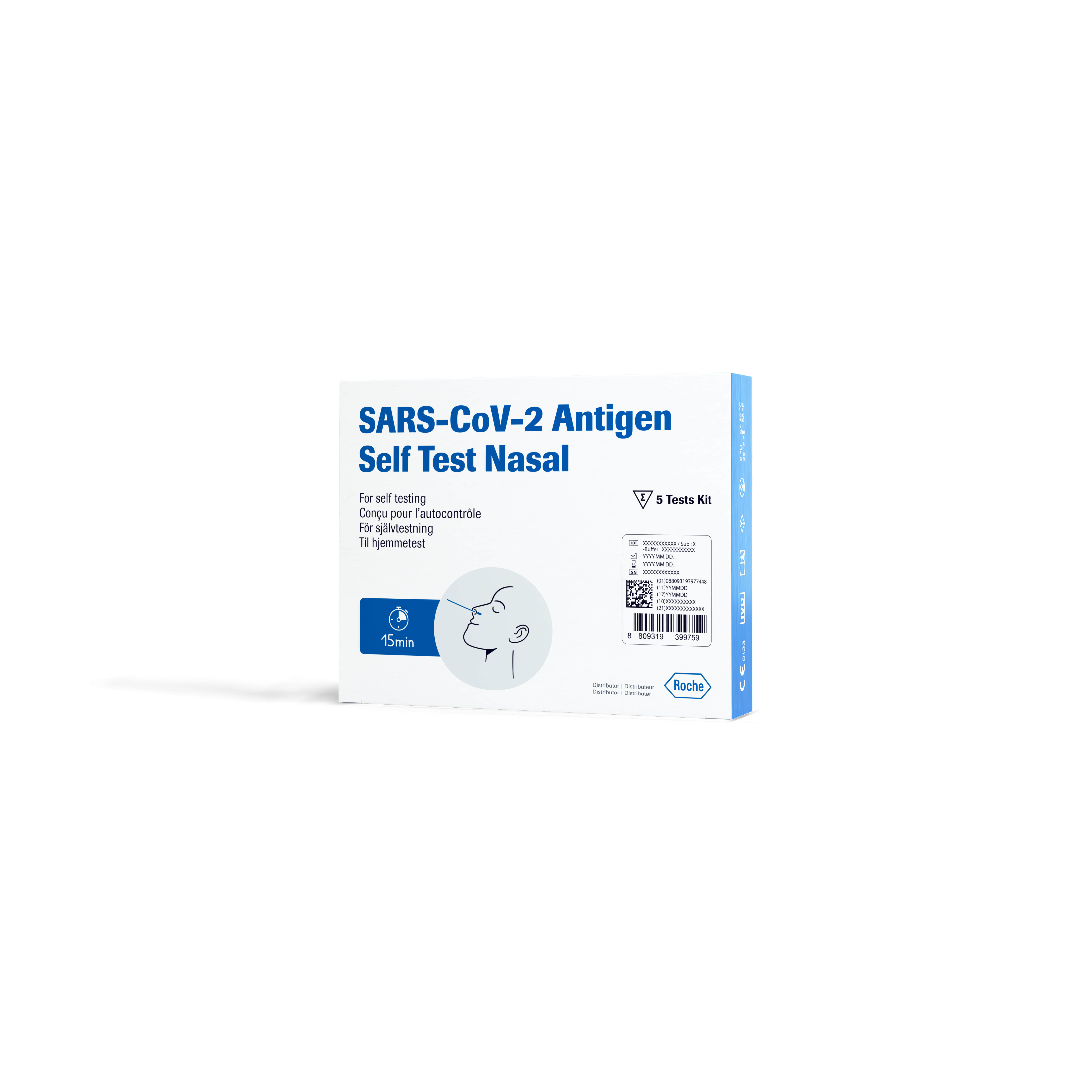 Roche SARS CoV-2 AG PST Test Nasale 5 pezzi