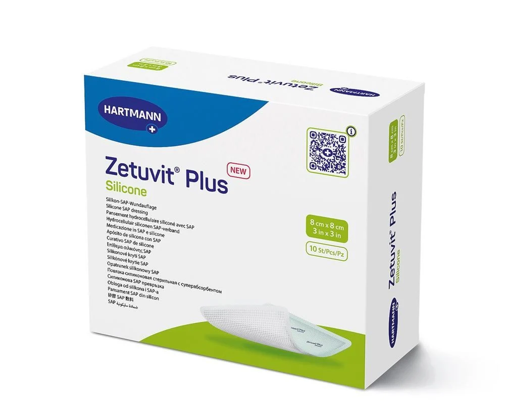 Zetuvit Plus Silicone 8x8cm (nuovo) 10 pezzi