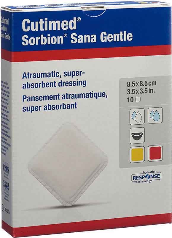 CUTIMED Sorbion Sana Gentle 8,5x8,5cm 10 pezzi