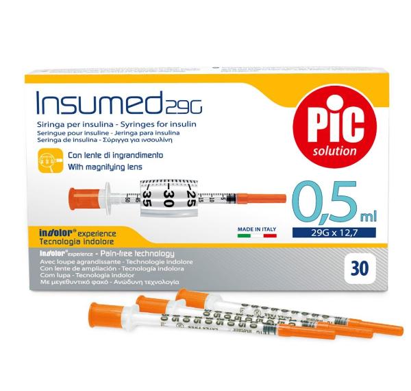PIC INSUMED Siringa per insulina 0,5ml Lu Ago 30 pezzi