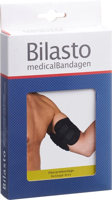 Bilasto supporto braccio superiore S M nero Velcro