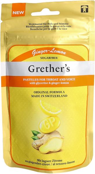 Grethers Ginger Lemon Vitamin C Pastillen ohne Zucker Btl 110g