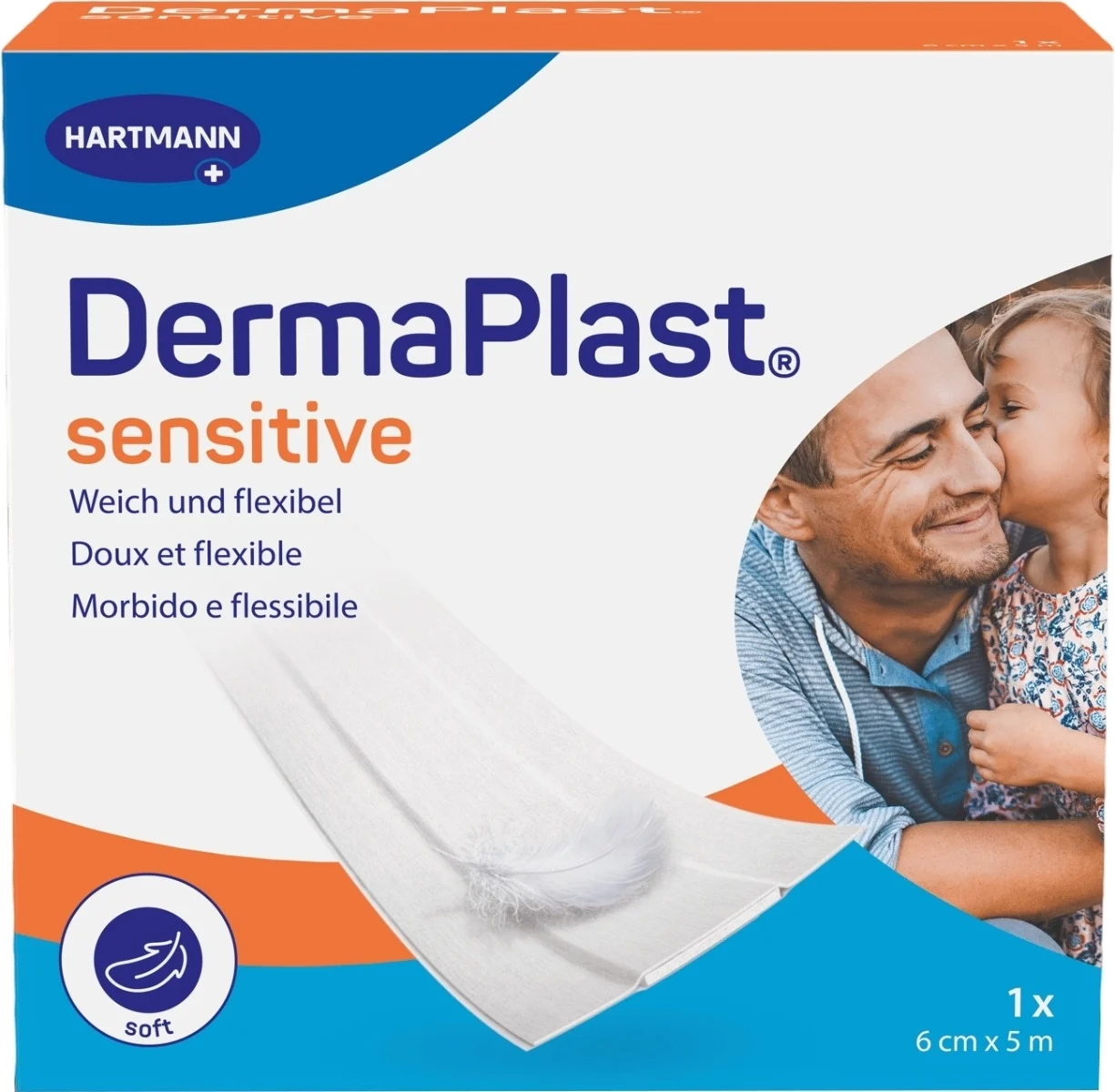 DermaPlast®Sens bendaggio rapido 6cmx5m bianco