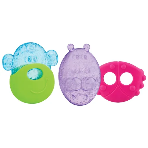 Anello di raffreddamento Nuby per la dentizione con animali con coperchio