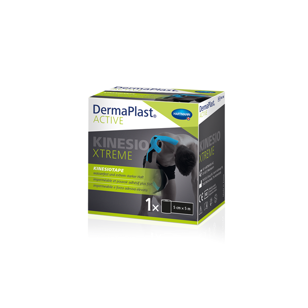DermaPlast® Active Kinesiotape Xtreme 5cmx5m nero