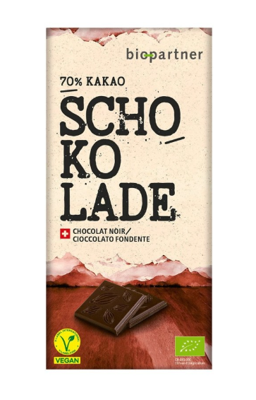 BIO PARTNER cioccolato fondente 70% 75g
