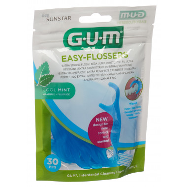 GUM Easy-Flossers filo interdentale in stick Cool Mint 30 pezzi