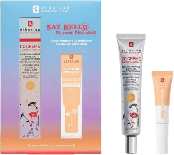 Erborian Korean Therapy KIT CC SBB Concealer dore 2 pezzi