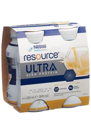 Resource Ultra High Protein Vanille 4 Fl 200ml