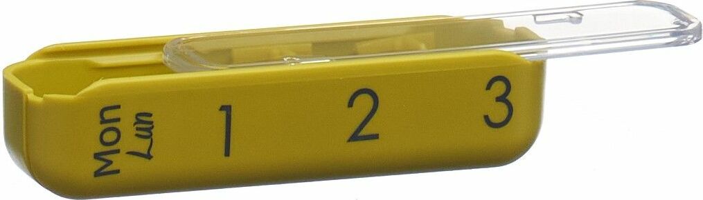 PILBOX Mini dispenser per farmaci 7 giorni DE/FR grigio