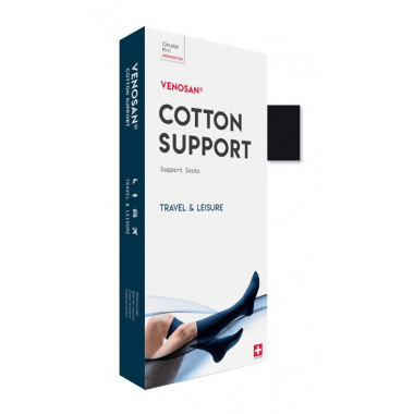 Calze Venosan COTTON SUPPORT A-D L nere 1 paio
