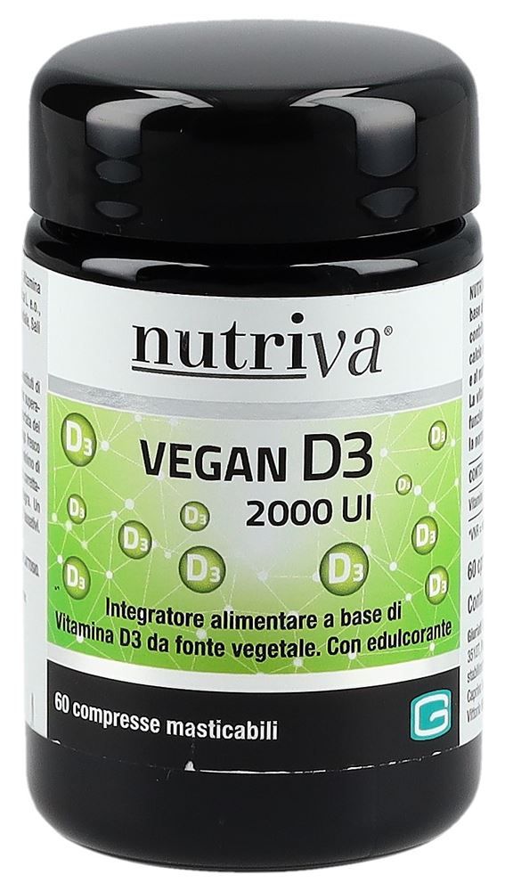 NUTRIVA Vegan D3 compresse masticabili 2000 U.I. 60 pezzi