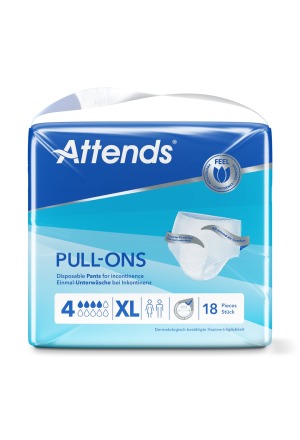ATTENDERS Pull Ons 4 XL Btl 18 pezzi