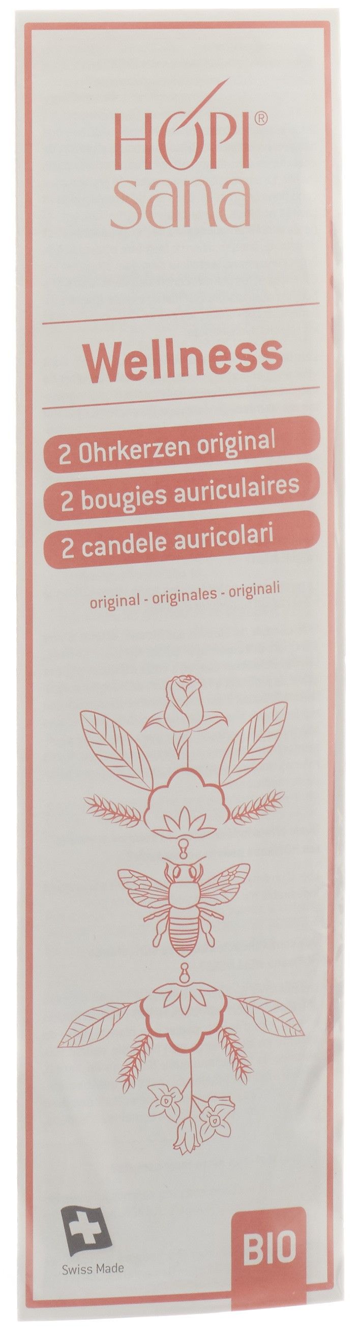 HOPISANA candele per orecchie rosa benessere 2 pezzi