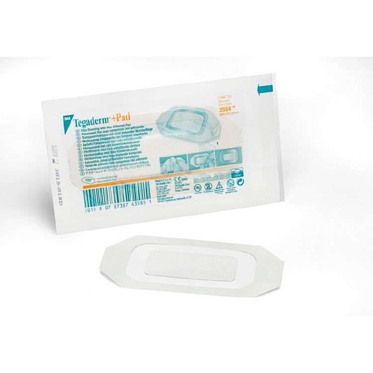 3M Tegaderm+Pad 6x10cm Wundkissen 2.5x6cm 50 Stück