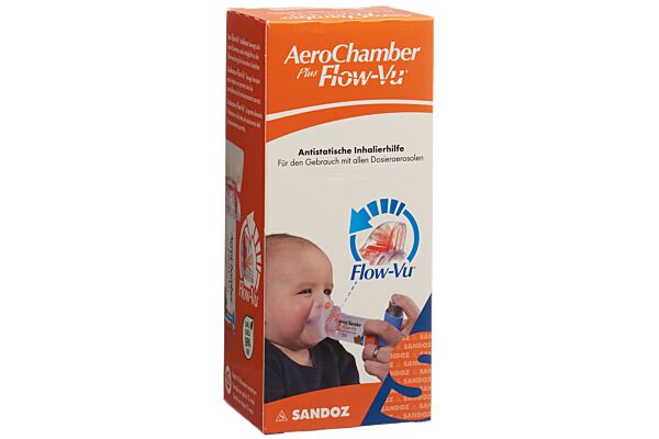 AeroChamber PLUS Flow-Vu con maschera (0-18 mesi) arancione