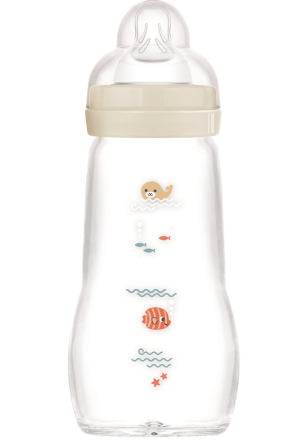 MAM Feel Good Bottiglia di vetro 260ml 2+m Unisex (n)