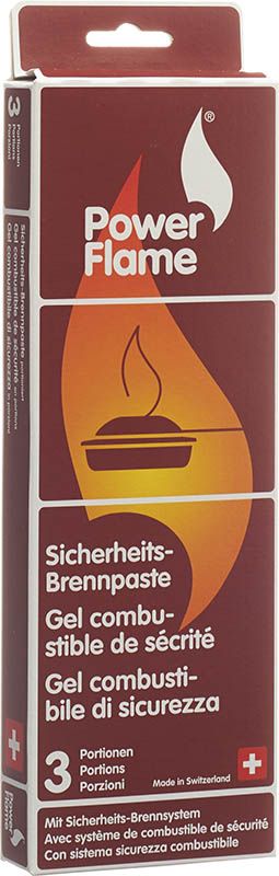Pasta combustibile di sicurezza POWERFLAME 3 x 80 g