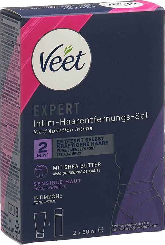 VEET EXPERT Kit di depilazione intima 2 x 50 ml