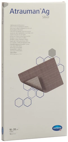 ATRAUMAN Ag compresse 10x20cm sterili 10 pezzi