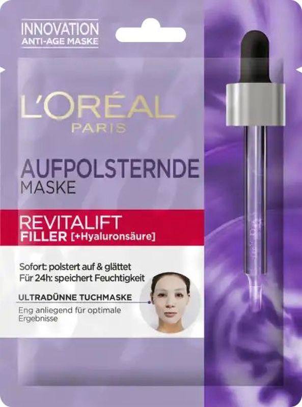 L'OREAL PARIS Revitalift Filler Maschera Foglio Ricostruttiva 30g