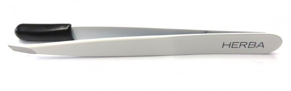 Pinzette Herba angolate Inox bianco