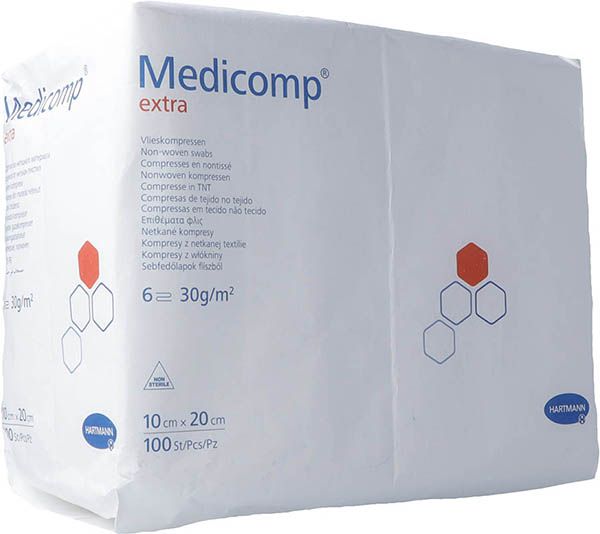 Medicomp Extra 6 pieghe S30 10x20cm non sterile Btl 100 pezzi