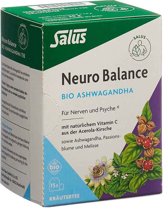 Salus® Neuro Balance Tè Ashwagandha biologico, 15 bustine