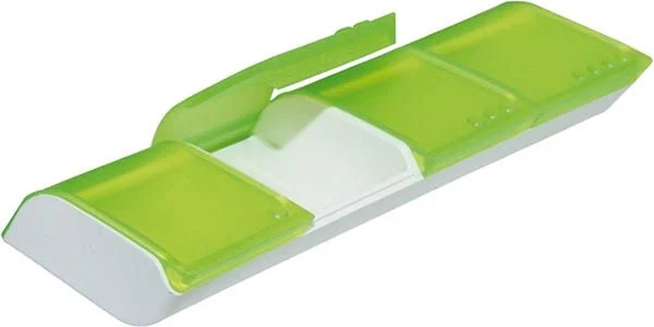 Sahag Medi-7 Quattro dispensatore di farmaci verde a 4 scomparti