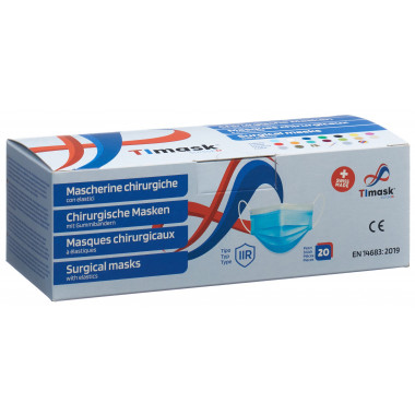 TImask maschera medica monouso tipo IIR a molla 20 pezzi